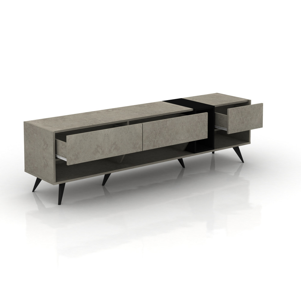 طاولة-تلفاز-عصرية-رمادي-و-أسود-MN-641-1