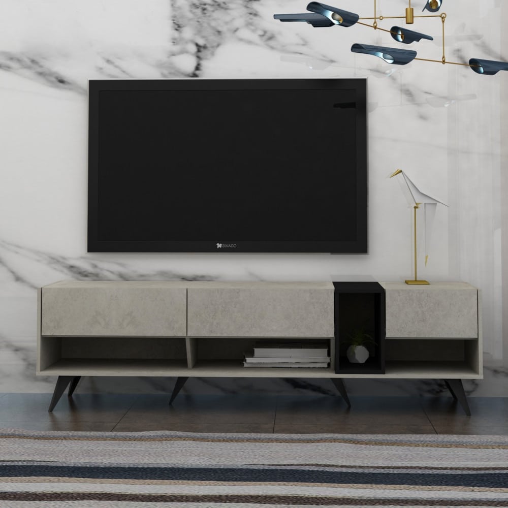 طاولة-تلفاز-عصرية-رمادي-و-أسود-MN-641-3