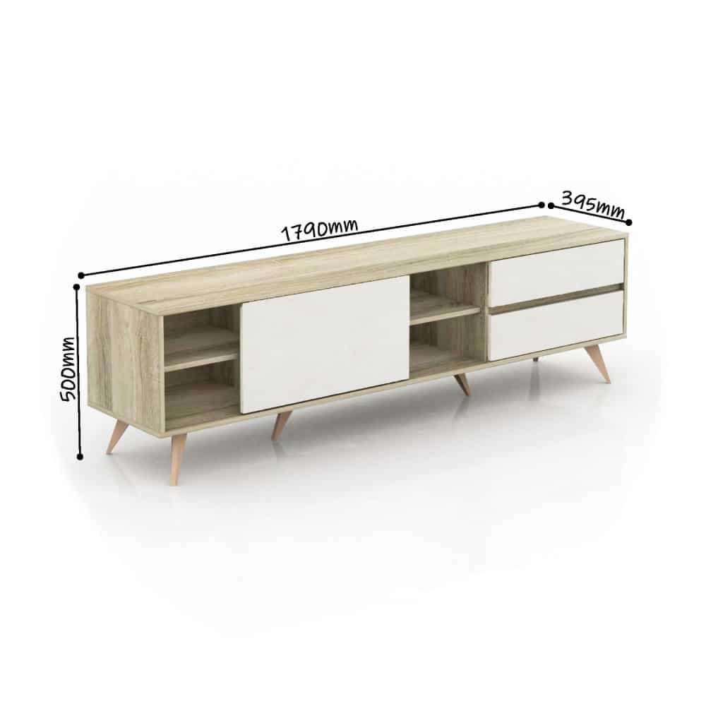 طاولة-تلفزيون-خشب-مستورد-خشبي-و-أبيض-MN-635-2
