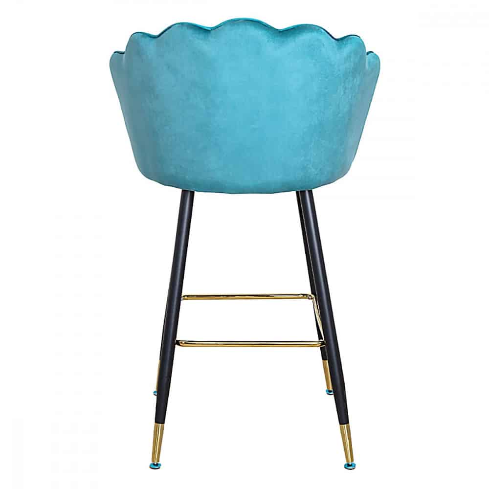 كرسي بار مخمل مرتفع لون ازرق MAZ-6812 (4)