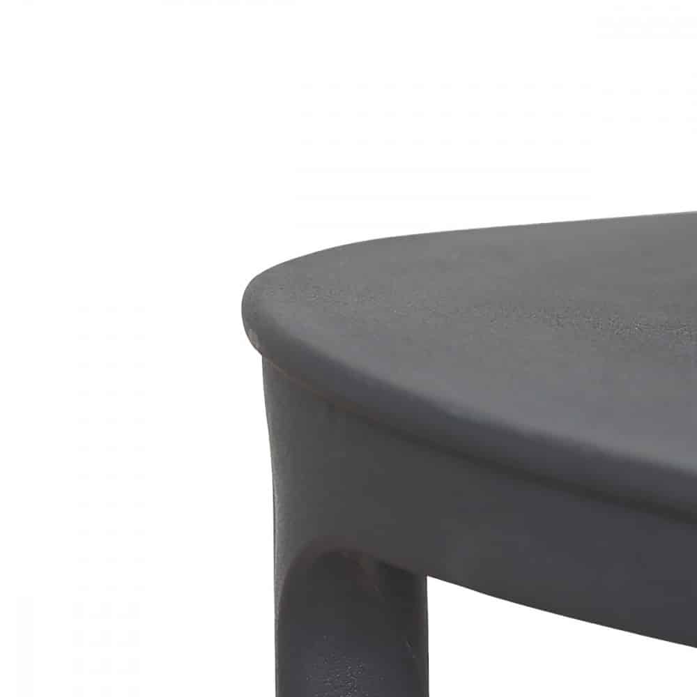 كرسي بلاستيك فايبر بمسند ظهر لون أسود MAZ-6782