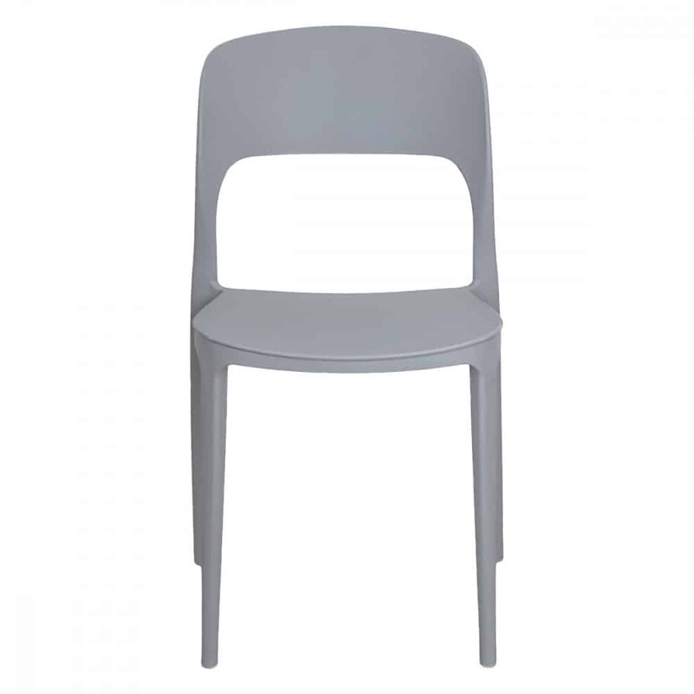 كرسي بلاستيك فايبر بمسند ظهر لون رمادي MAZ-6783 (5)