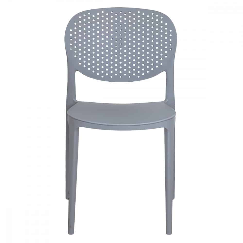 كرسي بلاستيك قوي بمسند ظهر لون رمادي MAZ-6781 (3)