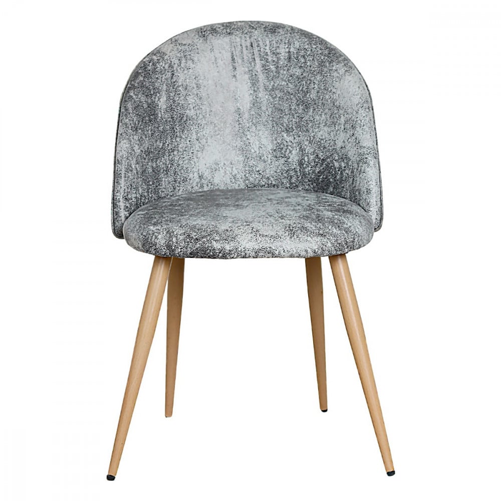 كرسي جلد بارجل خشب لون رخامي MAZ-6795