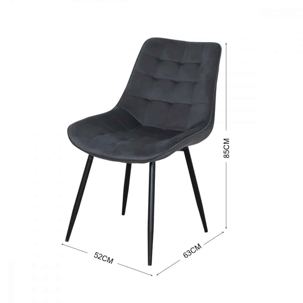 كرسي جلوس مخمل لون أسود MAZ-6798 (8)