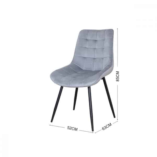 كرسي جلوس مخمل لون رمادي MAZ-6799