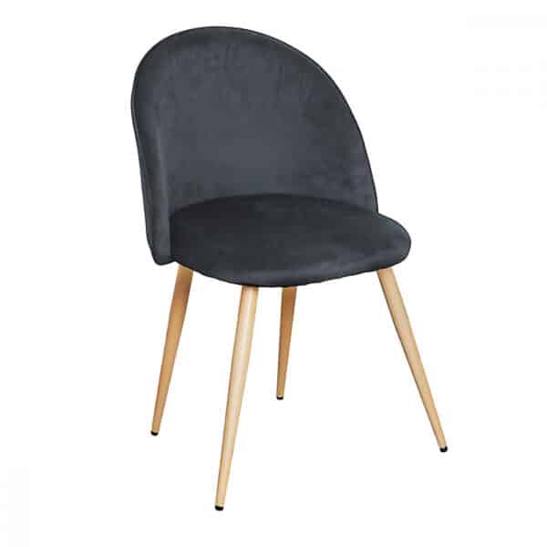 كرسي قماش مخمل لون أسود MAZ-6792