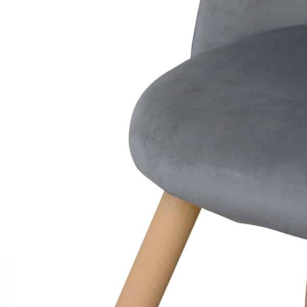 كرسي قماش مخمل لون رمادي MAZ-6793