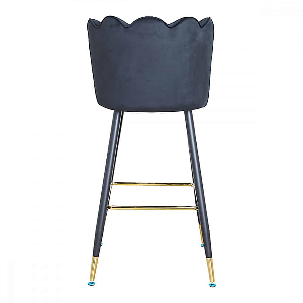 كرسي مرتفع قماش مخمل لون أسود MAZ-6811 (6)