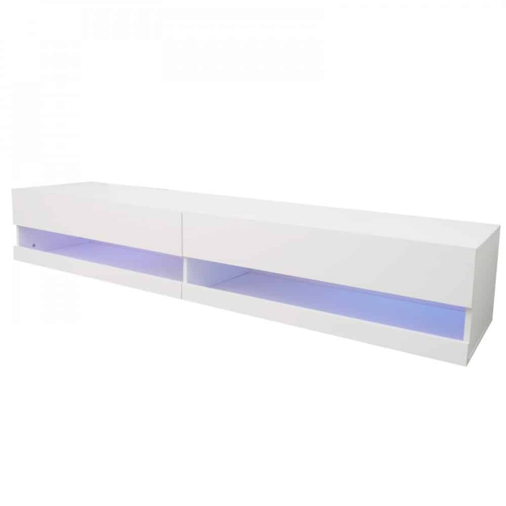 طاولة تلفزيون معلقة لون أبيض بأضاءة ليد MAZ-5833