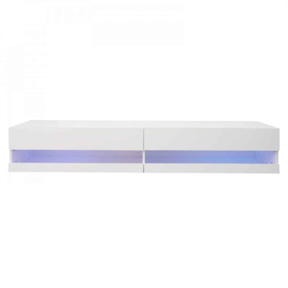 طاولة تلفزيون معلقة لون أبيض بأضاءة ليد MAZ-5833