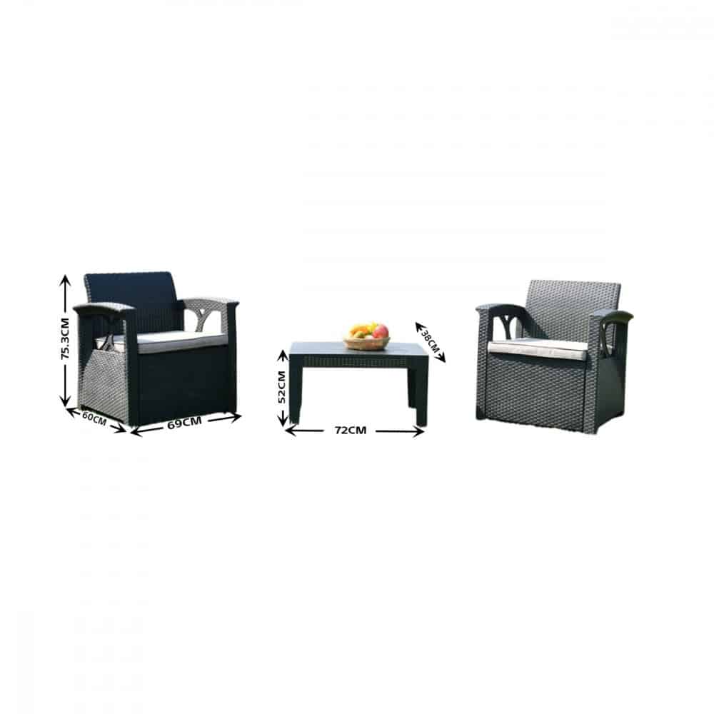 طقم جلسة 2 كرسي وطاولة MAZ-6818 (2)