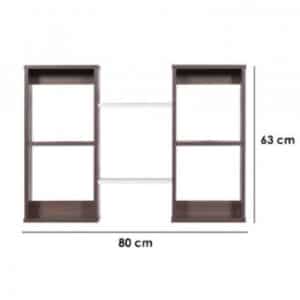 وحدة رفوف جدارية مودرن لون بني مع أبيض MAZ-704