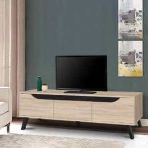 طاولة تلفاز جديدة لون خشبي مع اسود MAZ-617