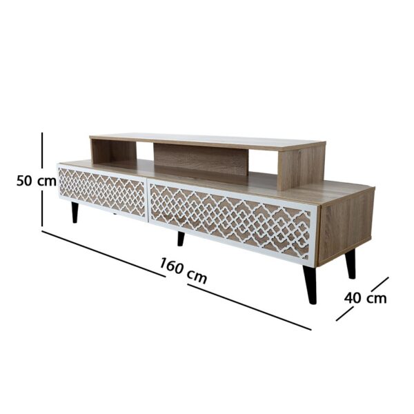 طاولة تلفزيون خشبية لون خشبي MAZ-344